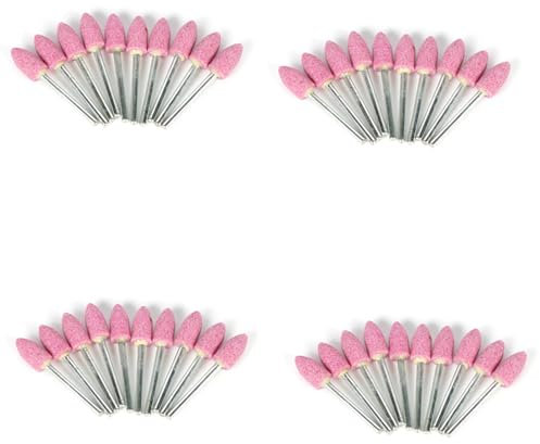 rieder 40 Piezas Piedra Montada Abrasiva para Accesorios para Cabeza de Rueda de Piedra de Esmerilado para Herramientas Rotativas Forma de Forma de