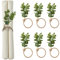 Napkin Rings Set of 6,Replica Eucalyptus Napkin Rings, For Table Aesthetic Green Leaf Eucalyptus Tree Beads Napkin Ring Rack, For Autumn Spring Thanksgiving Christmas Easter Wedding