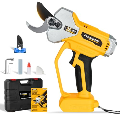Prunarbo 35mm Electric Secateurs Compatible with DEWALT 18V XR Batteries | Tool Only, Brushless Electric Pruning Shears, Cordless Pruner For Tree Pruning, Fruit Trees And Garden Maintenance