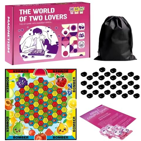 Magnetisches Schachspiel Set, Tragbares Magnetisches Schachspiel-mit 32 Magnetsteinen und Tasche, Brettspiel für Denkspiel, Magnet Tischspiele Geeignet für Familienfeiern, Valentinstag