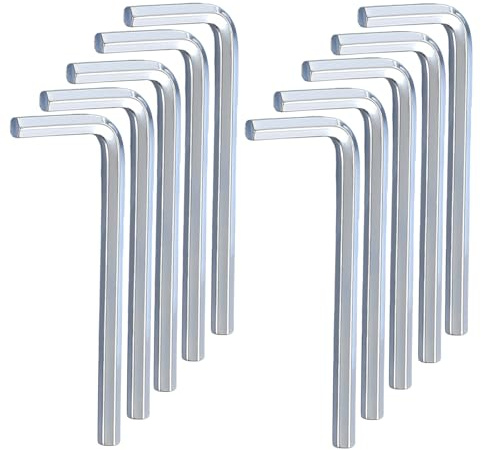 Kesiku 10pcs Metric 6mm Allen Keys, L-Shape Hex Key Set, Chrome Vanadium Steel Wrench for Home Repair Maintenance DIY