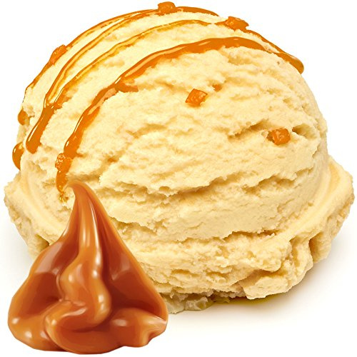 Karamell Geschmack Eispulver VEGAN - OHNE ZUCKER - LAKTOSEFREI - GLUTENFREI - FETTARM, auch für Diabetiker Milcheis Softeispulver Speiseeispulver Gino Gelati (Karamell, 1 kg)