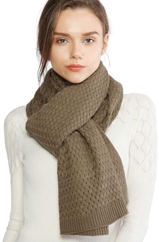 RIIQIICHY Strickschal Damen – Kuscheliger Winterschal, Schal Braun Damen, Weicher Damenschal für Winter