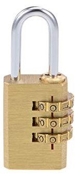 3-stelliges Zahlenschloss aus Messing verriegelt Schäkel Durchmesser 3mm