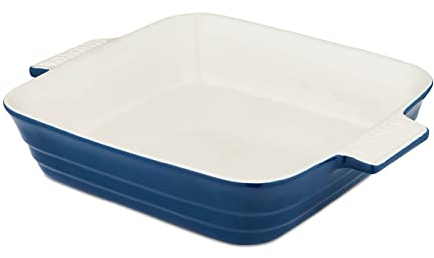 Barbary & Oak BO875003BLU Foundry 26cm Ceramic Square Oven Dish, Limoges Blue