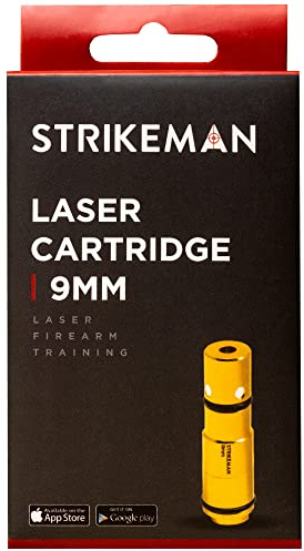 Strikeman 9mm Dry Fire Laser Training Cartridge - Great for Target Shooting Practice with Pistols, Made for The Firearm Training System - Red Laser Cartridge Only, Multiple Calibers