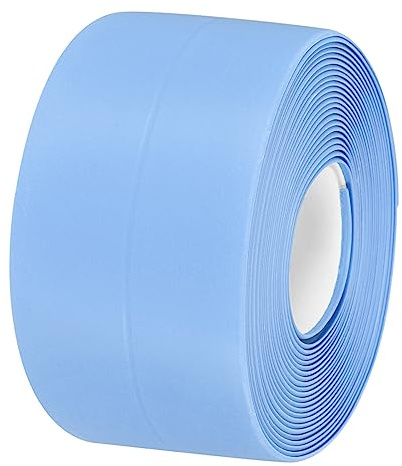 sourcing map 1 Stück Selbstklebend Kantenschutz Leisten - 3.2m x 38mm x 0.8mm(LxWxH) Flexible Zierleisten Sockelleiste Weichsockelleiste für Türen, Fenster, Wände, Küche, Fliesen - Blau