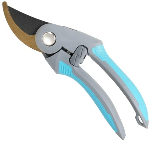 Bypass Pruners Garden Pruning Shears Hand Pruners Garden Clippers Tree Trimmers Bypass Secateurs with SK-5 Steel Blade and Locking Mechanism for Branches Stems and Flowers