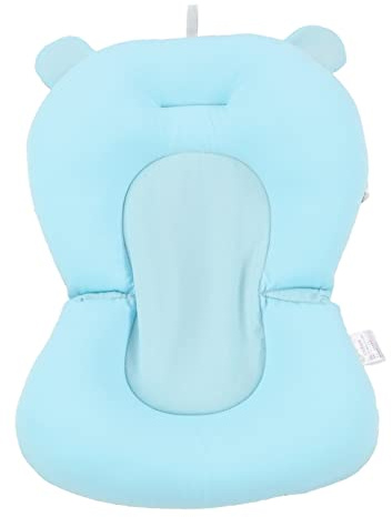 Cojín para Baño de Bebé, Alfombrilla Antideslizante para Bañera con Red de Apoyo y Asiento Flotante, Soporte para Recién Nacido de 0-12 Meses, Material Saludable Inodoro de 3 Capas
