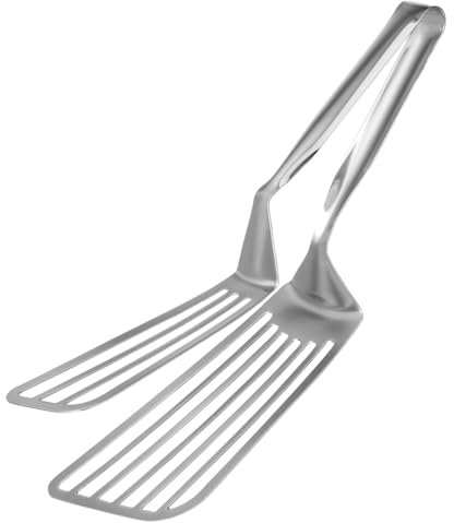 HEMOTON Pince Cuisine Inox Multifonctionnelle Acier Inoxydable Antidérapante Pour Saisir Steak Et Poisson Ustensile De Cuisine à Long Manche Pour Fête Et Usage Domestique