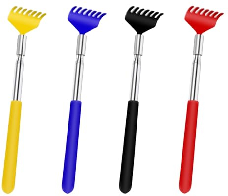 4 Stück Rückenkratzer, Kratzhand Rückenkratzer, Rückenkratzer Holz, Rückenkratzer Teleskop, Back Scratcher, Kratzhand, Rückenkratzer Elektrisch, Rückenrasierer, Rückenkratzer Hand (Farbe Zufällig)