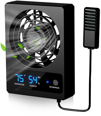 Ventilation Fan for Reptile Enclosure, Smart Cooling Fan with LED Display