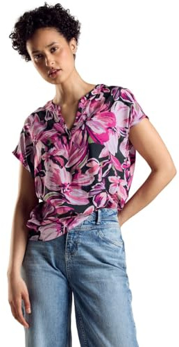 Street One damer A344570 sommarblus med tryck, Magnolia rosa – blomtryck, 36