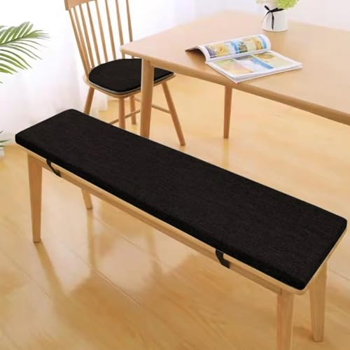 COITROZR 3 cm Dickes Sitzkissen, Bankauflage Bankkissen Stuhlkissen, Bequeme Waschbare Sitzauflage Sitzkissen Bank, Gartenbank Auflage Outdoor, Bank Sitzpolster für Schule(180x40cm, Schwarz)