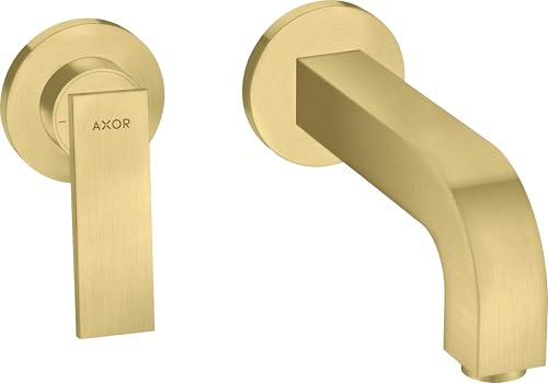 hansgrohe AXOR Citterio Mitigeur de lavabo, encastré, saillie 220mm, garniture découlement non verrouillable, 39121950, 39121950, Colorazione: Brushed Brass