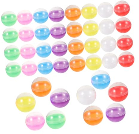Befüllbare Kugeln für Maschine 100stücke Pp Rund Halloween Mottoparty | Kleiner Toys und Candy, Leicht zu Öffnen, Portable Nutzung, Kreative Füllung, Geeignet für Partyfavors Zufällige Farbe