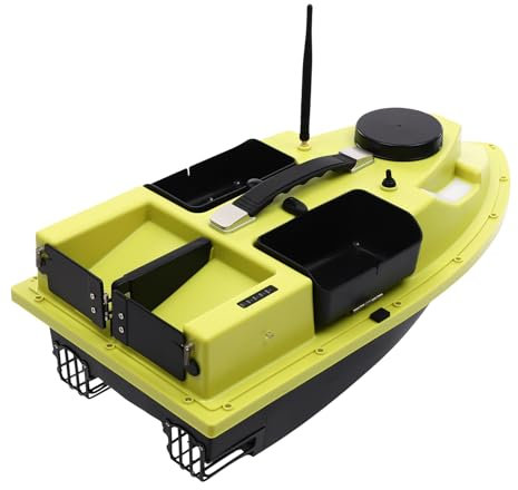 GPS-RC trådlös foderbåt fiske betesbåt fiskebetesbåt med 5,2 Ah batteri och fjärrkontroll, 2 kg laddning stor kapacitet foderbåt