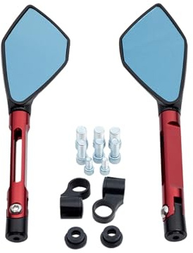 Motorrad Lenkerendenspiegel Für K&AWASAKI Für Z900 Für Z800 Für ER6N Universal Motorrad Rückspiegel Lenker Rückspiegel(B)