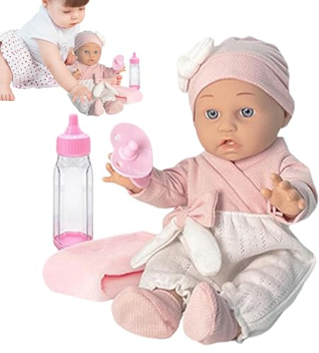Genérico Polls para Niños | Dolls, 12 Pulgadas Real Life Toy con Ropa, Botella y Chupete