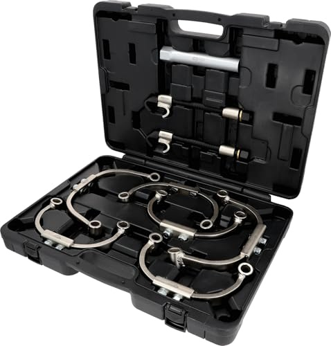 KS Tools 500.8790 Universal McPherson Federspanner-Satz mit Sicherheitsbügel, 9-tlg