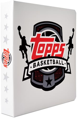 Topps Basketball Binder - 9 Pocket Trading Card Binder, Premium Durable Material, 35 Top-Loading Pages, 450 Card Capacity, Folder for Collectible Card Games, Sports, TCG