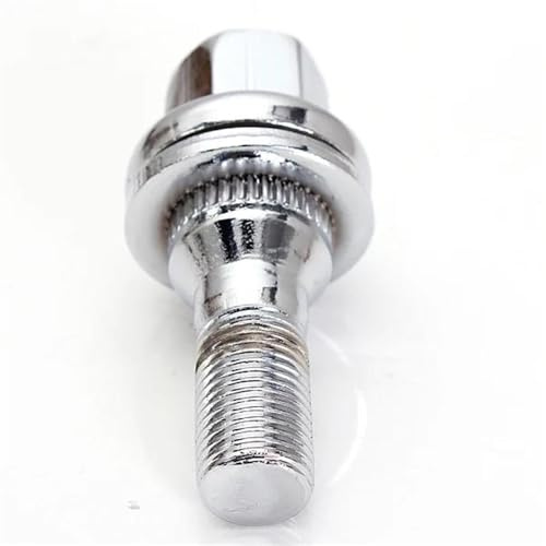 Alloy Wheel Lug Nuts Compatible With Peugeot 1007 206 207 406 407 607 2000-2008 M12x1.25 17mm Car Aluminum Chrome Wheel Bolts Nuts Wheel Lug 4pcs