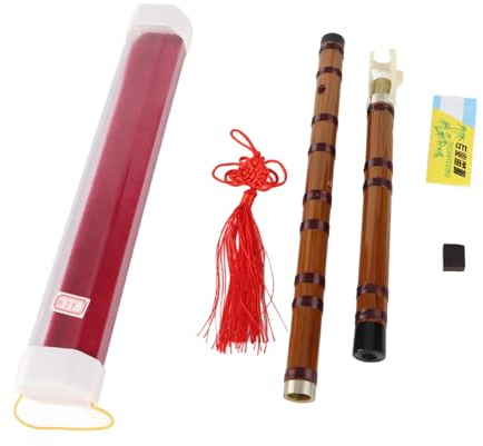 Flauta de bambú tradicional china, flauta de bambú amargo envejecida 5 años con conector de latón, sonido aguado y nítido para principiantes y profesionales, regalo de instrumento