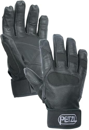 PETZL - Handschuhen zum Sichern und Abseilen CORDEX Plus - Unisex, Schwarz, M