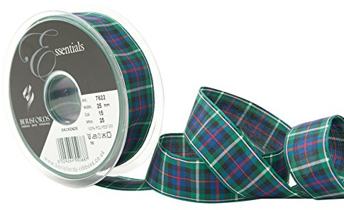 Berisfords Polyester tartan band, Mackenzie, 25 mm