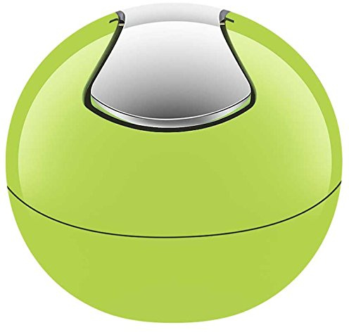 Spirella 10.15112 Kosmetikeimer 1 Liter Abfalleimer Schwingdeckeleimer Tischabfalleimer Bowl Grün