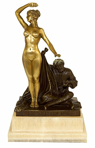 Kunst & Ambiente - Jugendstil Frauen Akt - Der Sklavin Los (1910) - signiert Karl Theodor Eichler - Aktskulptur - Wiener Bronze Figur - Bildhauer