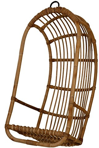 korb.outlet Hängeschaukel/Hängesessel aus ungeschältem Natur-Rattan - Hängekorb naturbelassen