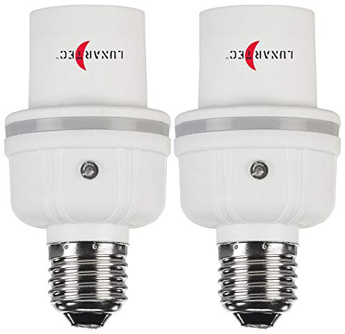 Lunartec Klatschsensor: 2er-Set Lampensockel-Adapter E27-E27 mit Helligkeits- & Geräuschsensor (Klatsch Licht, LED-Lampe mit Klatschsensor, Auto)