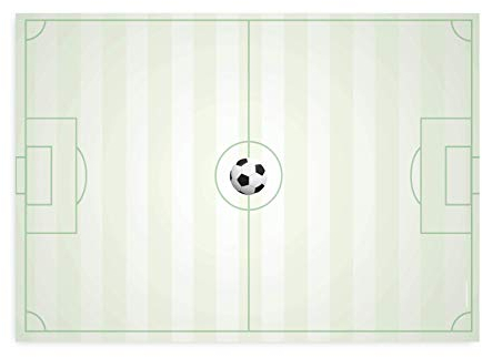 Friendly Fox Fussball Schreibtischunterlage Papier, 1x DIN A2 Kinder Schreibtischunterlage, 25 Blatt Block zum Malen Schreiben, Fußball Block