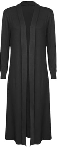Urban Fashion Ladies Maxi Long Length Boyfriend Women Cardigan Collared Top Long Full Sleeve Floaty Duster Jacket Coat Blazer