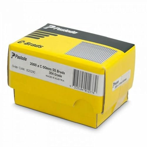 Paslode 16 Gauge C Serie Edelstahl Meißel Brad Nails 2000 Stück Packung, 50 mm Länge