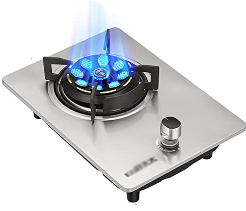 Piano Cottura a Gas Piano Cottura a Gas da Incasso | Cottura da Tavolo, Protezione Contro la Fiamma della termocoppia/accensione Elettronica a impulsi, Anelli del Piano Cottura in ghisa antiscivo