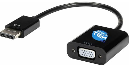 SIMPLETEK - Adaptador DisplayPort macho a VGA hembra DP/VGA