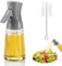 WHENZOO Oil Sprayer Bottle, Glass Oil Sprayer with brush for Cooking Glass Oil Vinegar Sprayer Oil Dispenser Bottle for for Air Fryer Salad Frying BBQ