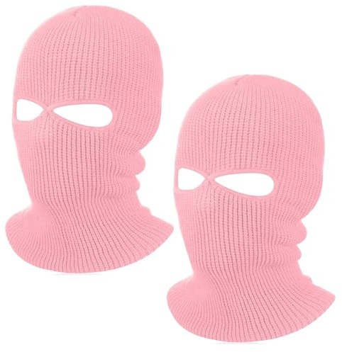ARROMI 2 passamontagna rosa, maschera termica da sci con 2 fori, unisex, unisex