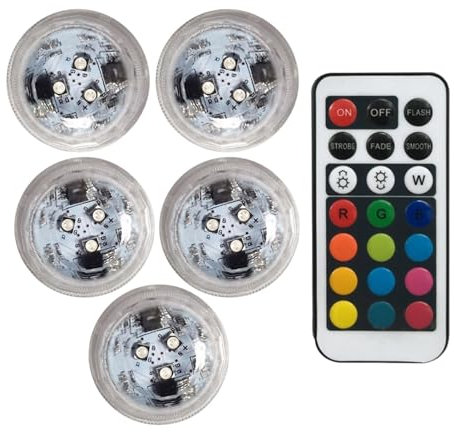 Bougies chauffe-plat submersibles, lampe de piscine submersible - Lumières de spa à couleurs changeantes - Lumières sous-marines sans flamme avec télécommande, petites lampes décoratives pour bol à po