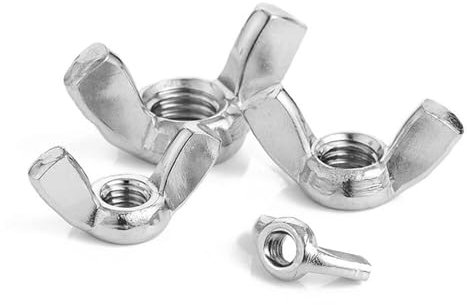 Flügel-Flügelmutter, metrische Flügelmuttern aus Edelstahl, Flügelmuttern, 10 Stück/Lot Flügelmuttern M3 M4 M5 M6 M8 M10 M12 201 Edelstahl-Flügelmuttern, Mutter handfest anziehen(M3)