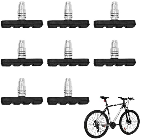 8 Stück Bremsschuhe für V-Brake,70mm V Brake Bremsbeläge,Fahrrad Bremsbeläge,Kompatibel Mit Shimano, Tektro, Avid, Sram,Bremsbacken Fahrrad,Bremsklötze Fahrrad