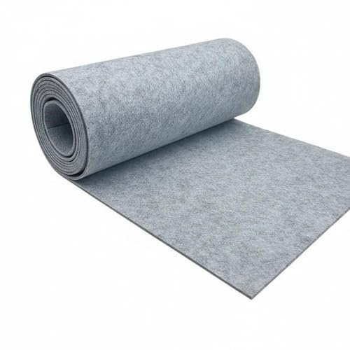 Wenrescry Rollo de fieltro de 30 cm x 300 cm x 3 mm, fieltro de poliéster de alta calidad en color gris claro, fieltro para manualidades, venta al metro, para manualidades, costura, patchwork,