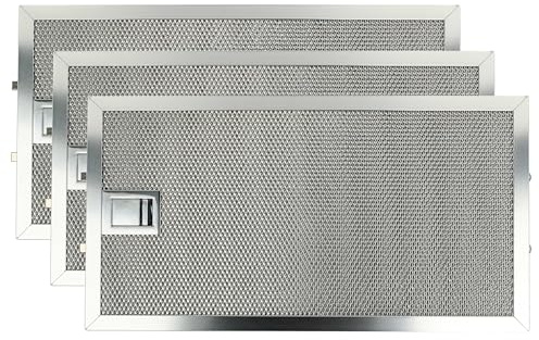 vhbw 3x filter metallfettfilter kompatibelt med Miele DA 101, DA 101 EXT, DA 191, DA 191 EXT, DA 199, DA 199-2, DA 209 extraktorfläkt metall