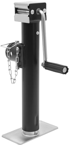 Fyssnn Soporte de remolque de carga pesada 1T (1000 kg) con manivela, pie de apoyo ajustable y estable, soporte de estacionamiento robusto para coches, remolques, caravanas, caravanas