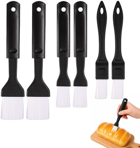 6PCS Pastry Brushes for Baking, Food Brushes for Cooking | Cooking Brush Oil Applicable to Home Chefs & BBQ Enthusiasts and Spread Milk and Egg, Barbecue Bakings Tools