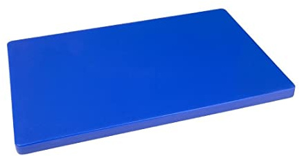 Hygiplas LDPE Chopping Board 450x300x20mm, Dishwasher Safe Blue | Prevents raw fish cross-contamination in busy kitchens with a lightweight, non-absorbent surface that resists odours.