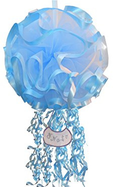 Fiocco Nascita Coccarda Sfera EXTRA GIGANTE Azzurro