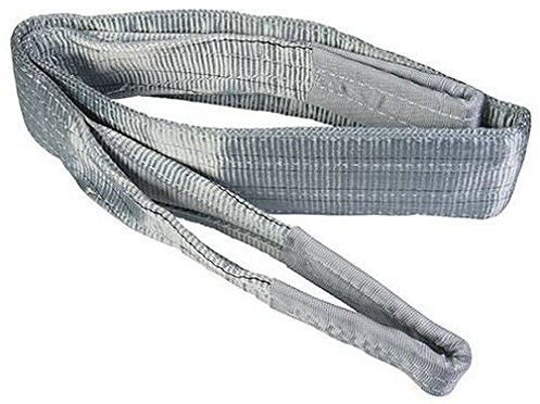 Hebeband Gurtband Rundschlinge mit Schlaufen 4000KG 2m Länge 120mm Breite grau